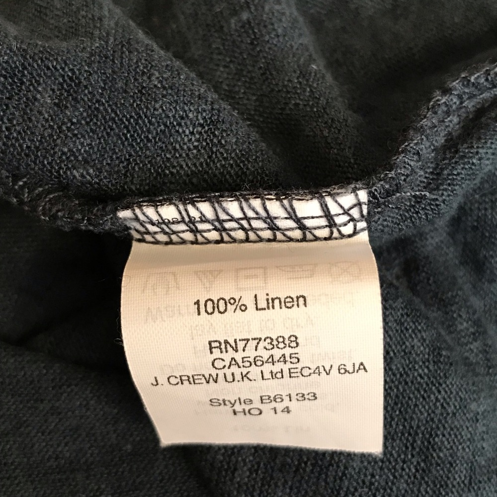 Madewell 100% Linen Dolman Varsity Shirt Top - Picture 7 of 7